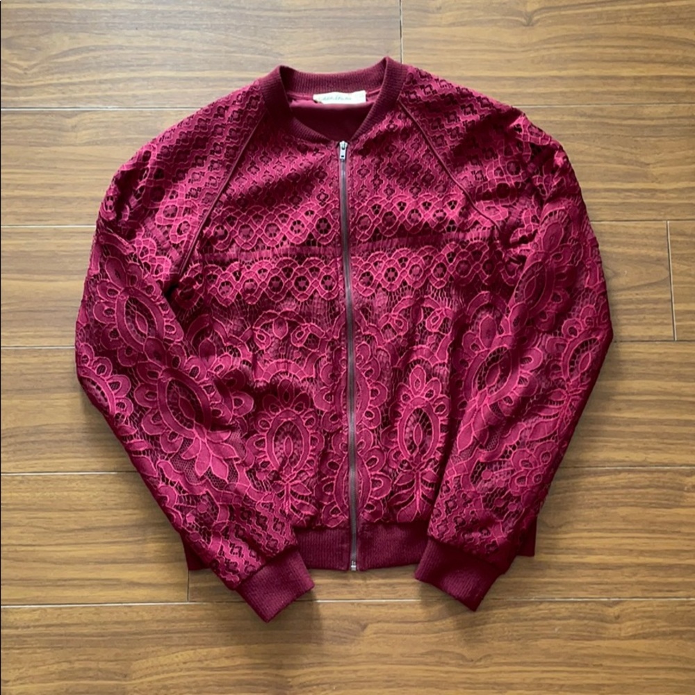 Chloe and Katie Lace Bomber Jacket